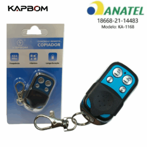 Controle Remoto Copiador Portão Alarme Auto 433 Mhz KAPBOM - KA-1168